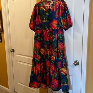 FARM RIO BANANA DRESS-Worn Once-Midi length